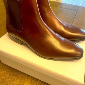 Express Burgundy Genuine Leather Boots